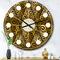 Designart 'Gold And Black Swirl I Mid-Century Modern Wall Clock